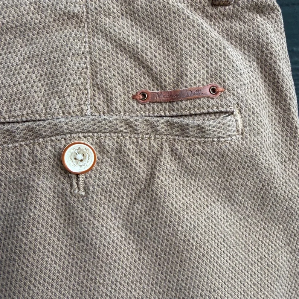 Massimo Dutti Casual Fit Textured Cotton Blend Chino Pants Tan 32x30 - Picture 5 of 15